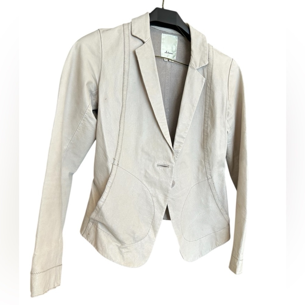 Elevenses (Anthropologie) XS leather blazer in good used condition